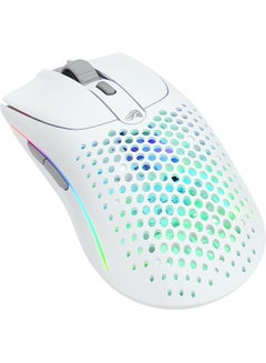 Buy Glorious Gaming Model O 2 Wireless Gaming Mouse - Hybrid 2.4GHz & Bluetooth Wireless, 68g Superlight, Long Battery Life, 26k BAMF 2.0 Sensor, RGB, Ambidextrous, 6 Buttons, PTFE Feet - White in Saudi Arabia