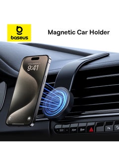 Buy Magsafe Car Mount, Magnetic Phone Holder for Car, Magsafe Car Dash Mount Compatible with iPhone 15 Pro Max/iPhone 15 Plus/14/13/12 Series, Bendable Memory Titanium Alloy for All Dashboard, Windshield Black in Saudi Arabia