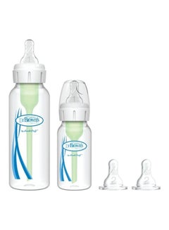 Buy Options+ Anti-Colic Narrow Sampler (1X120 Ml & 1X250 Ml Bottles, 2Xl2 Nipples, 1 Cleaning Brush) in UAE