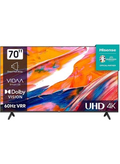 اشتري VIDAA U6 4K Smart TV, 70 Inch UHD E6K With Dolby Vision, Pixel Tuning, Smooth Motion, Game Mode Plus 2023 New Model 70E6K Black في الامارات