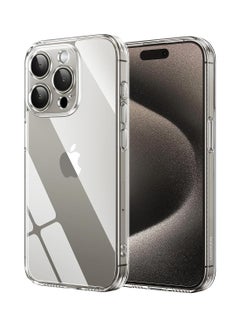 Buy iPhone 15 Pro Max Case 6.7 Inch Anti-Yellowing Mil-Grade Anti-Drop iPhone 15 Pro Max Cover Transparent, Slim Crystal, Full Coverage Lens Protection, Anti-Scratch Clear in Saudi Arabia