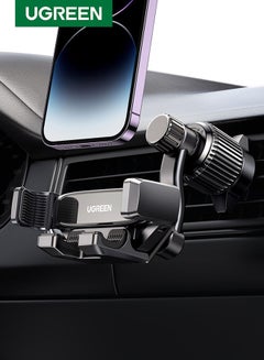 اشتري Mobile Holder for Car, Car Phone Holder for Air Vent Car Mobile Holder with Auto Lock & Hook Shape Clip Do Not Block Air Vent Phone Holder Car Fit For Big Phones iPhone 13/14 Pro Max, S23 Ultra Black في الامارات