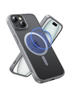 Buy iPhone 15 Magsafe Case 【N52 Stronger Magnets】【Shockproof Military-Grade Protection】Anti-Fingerprints Anti-Scratch, Never Yellowing Slim Magnetic iPhone 15 Cover 6.1 inch Grey Titan Gray in UAE