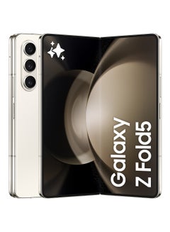 Buy Galaxy Z Fold 5 Dual SIM Cream 12GB RAM 256GB 5G - Middle East Version in UAE