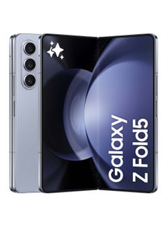 Buy Galaxy Z Fold 5 Dual SIM Blue 12GB RAM 512GB 5G - Middle East Version in Saudi Arabia