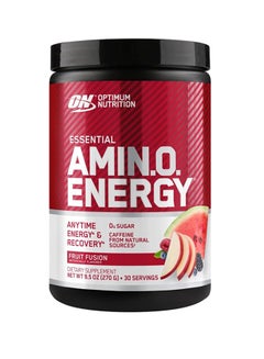 اشتري Amino Energy Pre Workout With Green Tea Bcaa Amino Acids Keto Friendly Green Coffee Extract Zero Grams Of Sugar Anytime Energy Powder Fruit Fusion 30 Servings في مصر