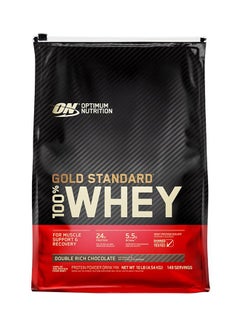 Buy Gold Standard 100% Whey Protein Powder Primary Source Isolate, 24 Grams of Protein for Muscle Support and Recovery - Double Rich Chocolate, 10 Lbs, 149 Servings (4.54 KG) in UAE