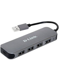 Buy DUB-H4 4 PORT USB Black in UAE