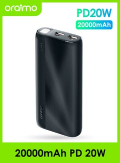 Buy 20000 mAh Traveler 4 Pro Power Bank with 20W Fast Charging PD 3.0+QC3.0 Quick Charge,Triple Output,Type C &Micro Input,Multi-Layer Protection with LED Torch Blue Grey in Saudi Arabia