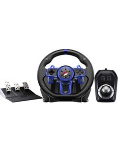 Buy Suzuka Wheel F111 Racing Wheel set with Clutch Pedals, H-Shifter for PlayStation 5 (PS5) in Saudi Arabia