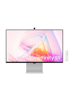 Buy 27 inch ViewFinity S9 5K QLED Matte display with Detachable Webcam Compatible with Mac Smart TV App, Bixby, Thunderbolt™ 4, Ergonomic Design, Color Support 1B Silver in UAE