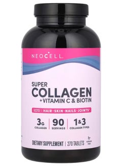 Buy Super Collagen  Vitamin C And Biotin 270 Tablets in Saudi Arabia