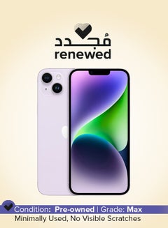 Buy Renewed - iPhone 14 128GB Purple 5G With FaceTime in Saudi Arabia