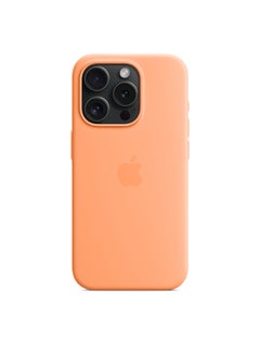 Buy iPhone 15 Pro Max Silicone Case with MagSafe - Orange Sorbet in UAE