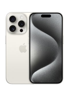 اشتري iPhone 15 Pro 256GB White Titanium 5G With FaceTime - USA Version (e-SIM only) في الامارات