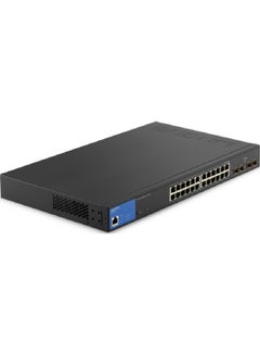 Buy 24 Port Managed Gigabit PoE+ Switch, With 4 1G SFP Uplinks, 250W TAA Compliant, 802.1q VLAN Tagging, Port Security, Access Control List | LGS328PC Black in UAE