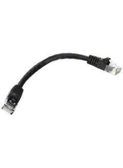 Buy 0.5FT 24AWG Cat6 550MHz UTP Ethernet Bare Copper Network Cable Black in UAE