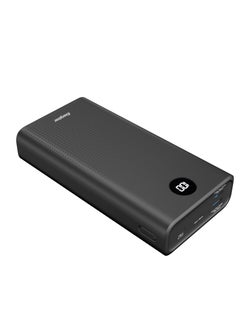 اشتري 30000 mAh Ultimate Fast Charging PD Power Bank, Triple Outputs - 22.5W Power Delivery For iphones, Dual 18W Smart USB-A For Android Devices, LCD Digital Display, Dual Inputs, Micro-USB And Type-C Black في مصر