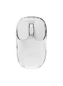 اشتري 600 mAh I069 Pro Mouse RGB Dual Mode 2.4G/Wireless Office Laptop Computer With Battery Digital Display Transparent White في الامارات