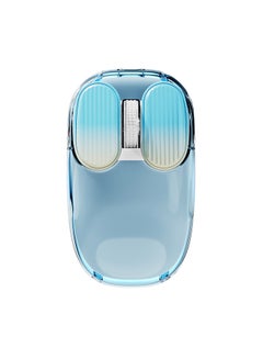 Buy 400 mAh I069 Mouse RGB Dual Mode 2.4G/Wireless Office Laptop Computer Transparent Blue in UAE