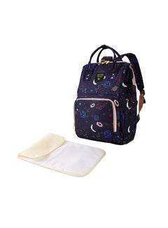 اشتري Diaper Bag With USB Charging Port And Changing Mat - Blue Dream Galaxy في الامارات