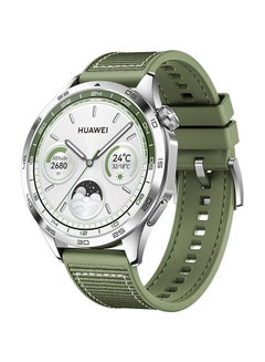 Buy WATCH GT 4 46 mm Smartwatch, 14 Days Battery Life, Science-based Calorie Management, Dual-Band Five-System GNSS Position, Pulse Wave Arrhythmia Analysis, Heartrate Monitor, Android & iOS Green in Egypt
