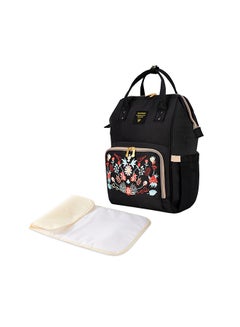 اشتري Diaper Bag With USB Charging Port And Changing Mat- Black في الامارات