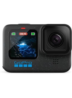 Buy HERO12 Black - Waterproof Action Camera With 5.3K60 Ultra HD Video, 27MP Photos, HDR, 1/1.9" Image Sensor, Live Streaming, Webcam, Stabilization in Saudi Arabia