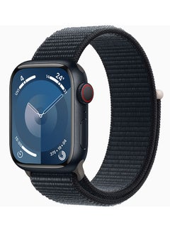 Buy Watch Series9 GPS + Cellular 45mm Midnight Aluminium Case With Midnight Sport Loop in UAE