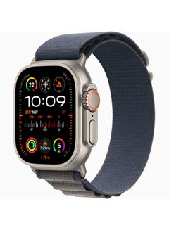 Buy Watch Ultra 2 GPS + Cellular, 49mm Titanium Case With Medium (Band fits 145–190mm wrists.) Blue Alpine Loop in Egypt