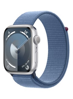 اشتري Watch Series 9 GPS 45mm Silver Aluminium Case With Winter Blue Sport Loop في الامارات