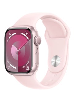 اشتري Watch Series 9 GPS 41mm Pink Aluminium Case With Light Pink Sport Band في السعودية