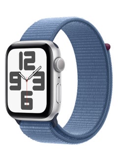 Buy Watch SE (2023) GPS 44mm Silver Aluminium Case With Winter Blue Sport Loop in UAE