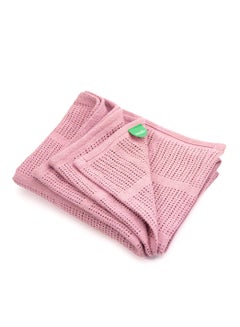 Buy Organic Cellular Blanket 75 X 100 Cm For 0 Months And Above Pink in UAE