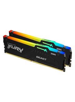 اشتري وحدة ذاكرة FURY Beast RGB سعة 16 جيجابايت 2 × 8 جيجابايت DDR5 6000 ميجا هرتز KF560C40BBAK2-16/ في السعودية