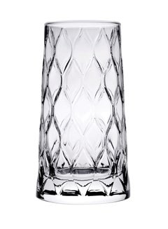 Buy 4-Piece Leafy Long Drink Glass Set 345 ml Clear in UAE