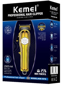 اشتري Kemei Heavy Duty Rechargeable Hair Clipper Gold في مصر
