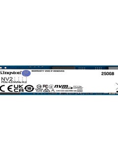 اشتري Kingston NV2 250 GB M.2 NVMe PCIe 4.0 Internal SSD 250 GB في مصر