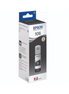 اشتري Epson 106 Ecotank Ink Bottle, Photo Black Ink For Printer Refill black في الامارات