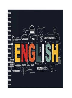 اشتري دفتر ملاحظات مدرسي انجليزي حلزوني مكون من 60 ورقة متعدد الألوان في السعودية