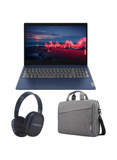 اشتري Ideapad 3 15ITL6 15.6" FHD IPS Display Laptop, Intel Core i5-1155G7 |12GB DDR4 Ram |1TB NVMe M.2 SSD |Intel Iris Xe Graphics |Windows-11 With Free Bag + BT Headphone English/Arabic Abyss Blue في الامارات