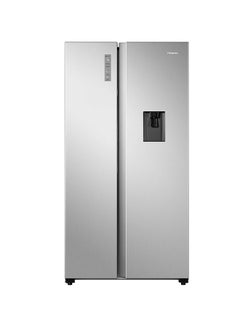 Buy Side By Side Refrigerator With Water Dispenser, Inverter Compressor, No Frost Technology RS670N4WSU1 Silver in UAE