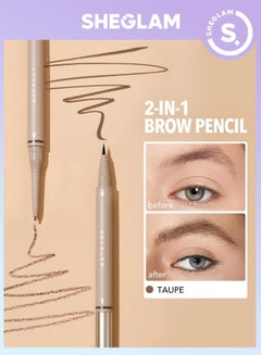 Buy Brows On Demand Waterproof 2In1 Eyebrow Pencil Taupe 005G 035Ml Brown in UAE