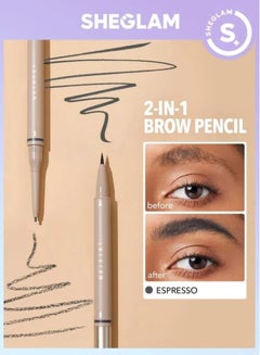 Buy Waterproof 2In1 Eyebrow Pencil  10G Espresso in UAE