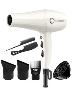 Buy 7-Piece Professional Hair Dryer Set, 2500W White in Saudi Arabia