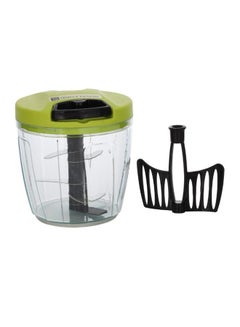 Buy 2-In-1 Pull Manual Handheld Chopper Pet Container 1000ml Green in Saudi Arabia