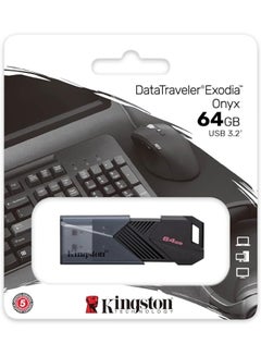 Buy Kingston 64GB Portable USB 3.2 Gen 1 FlashDrive DataTraveler Exodia Onyx 64 GB in Egypt