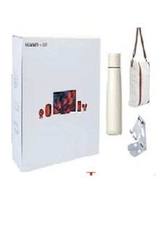 Buy Gift Box With Phone Holder And Stainless Steel Thermos/Fabric Bag Multicolour in Saudi Arabia