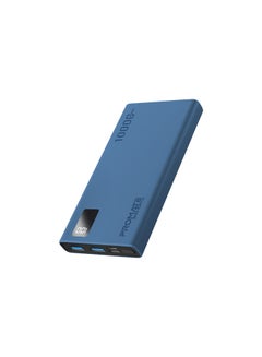اشتري 10000 mAh Universal Ultra-Slim iPhone 15 Power Bank, Portable Charger, 10W USB-C Input/Output Port, Dual USB, LED, Over-Heating Protection For iPhone 13/14, Galaxy, iPad, Bolt-10Pro - Blue في مصر