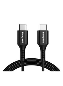 اشتري USB 2.0 Type C To Type C Cable, 6 Feet 1.8M, PD 60W, QC 3.0, Fast Charging And Sync Cable, Ultra Soft Silicone Cable For Smartphone, Laptop, Power Bank, Tablet Black في الامارات